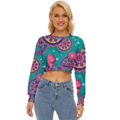 Floral Pattern Abstract Colorful Flow Oriental Spring Summer Lightweight Long Sleeve Sweatshirt by Cemarart