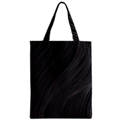 Abstract Art Black White Drawing Lines Unique Zipper Classic Tote Bag