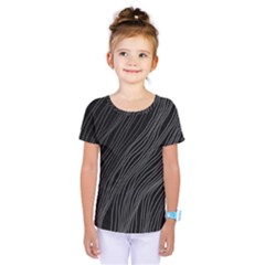 Abstract Art Black White Drawing Lines Unique Kids  One Piece T-shirt