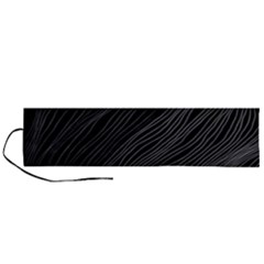 Abstract Art Black White Drawing Lines Unique Roll Up Canvas Pencil Holder (l)