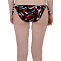 Shape Line Red Black Abstraction Bikini Bottoms View2