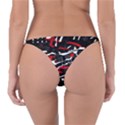 Shape Line Red Black Abstraction Reversible Bikini Bottoms View2