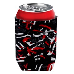 Shape Line Red Black Abstraction Can Holder by Cemarart