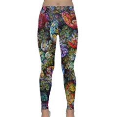 Floral Fractal 3d Art Pattern Classic Yoga Leggings