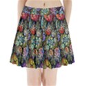Floral Fractal 3d Art Pattern Pleated Mini Skirt View1