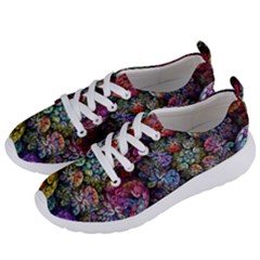 Floral Fractal 3d Art Pattern Women s Lightweight Sports Shoes by Cemarart