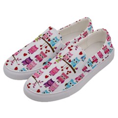 Owl Pattern Men s Canvas Slip Ons