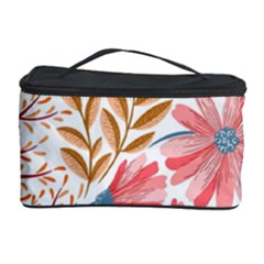 Red Flower Seamless Floral Flora Cosmetic Storage Case