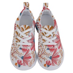 Red Flower Seamless Floral Flora Running Shoes