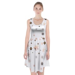 Golden-snowflake Racerback Midi Dress