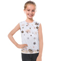 Golden-snowflake Kids  Mesh Tank Top