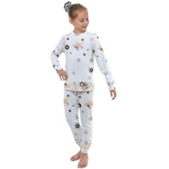 Golden-snowflake Kids  Long Sleeve Set 