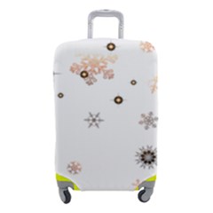 Golden-snowflake Luggage Cover (small) by saad11