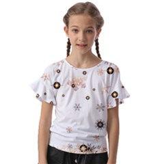 Golden-snowflake Kids  Cut Out Flutter Sleeves by saad11