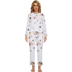 Golden-snowflake Womens  Long Sleeve Lightweight Pajamas Set by saad11