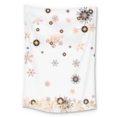 Golden-snowflake Large Tapestry