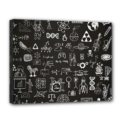 Doodle Art Chemistry Art Canvas 14  X 11  (stretched)