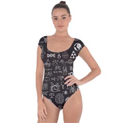 Doodle Art Chemistry Art Short Sleeve Leotard 