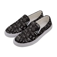 Doodle Art Chemistry Art Women s Canvas Slip Ons