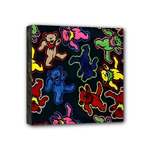 Dead Head Deadhead Grateful Dead Mini Canvas 4  X 4  (stretched)