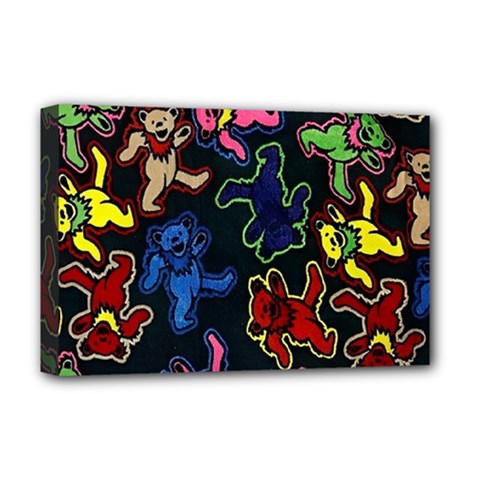 Dead Head Deadhead Grateful Dead Deluxe Canvas 18  X 12  (stretched) by Cemarart