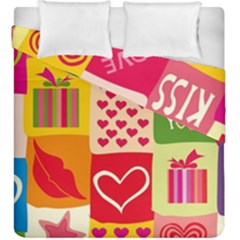 I Love You Doodle Duvet Cover Double Side (king Size)