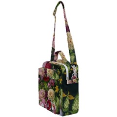 Parrot Painting Flower Art Crossbody Day Bag by Cemarart