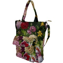 Parrot Painting Flower Art Shoulder Tote Bag