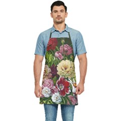 Parrot Painting Flower Art Kitchen Apron by Cemarart