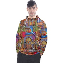 Arabian Street Art Colorful Peacock Tiger Man Parrot Horse Dancer Fantasy Men s Pullover Hoodie