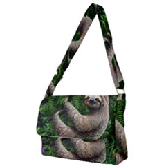 Sloth In Jungle Art Animal Fantasy Full Print Messenger Bag (s) by Cemarart