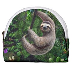 Sloth In Jungle Art Animal Fantasy Horseshoe Style Canvas Pouch