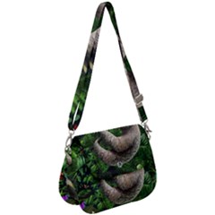 Sloth In Jungle Art Animal Fantasy Saddle Handbag
