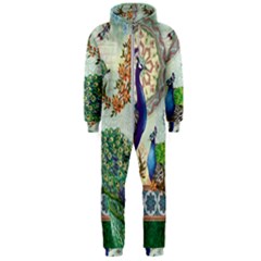 Royal Peacock Feather Art Fantasy Hooded Jumpsuit (men)