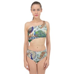 Royal Peacock Feather Art Fantasy Spliced Up Two Piece Swimsuit