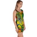 The Chameleon Colorful Mushroom Jungle Flower Insect Summer Dragonfly Bodycon Dress View3