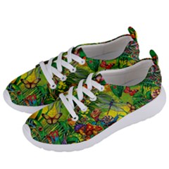 The Chameleon Colorful Mushroom Jungle Flower Insect Summer Dragonfly Women s Lightweight Sports Shoes