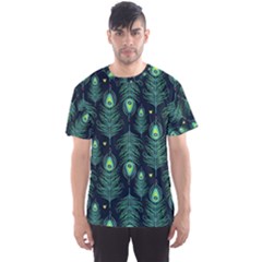 Peacock Pattern Men s Sport Mesh T-Shirt