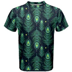 Peacock Pattern Men s Cotton T-Shirt