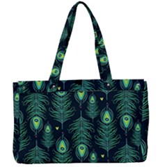 Peacock Pattern Canvas Work Bag