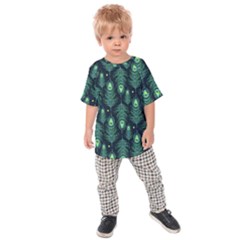 Peacock Pattern Kids  Raglan T-Shirt