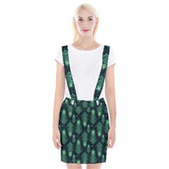 Peacock Pattern Braces Suspender Skirt