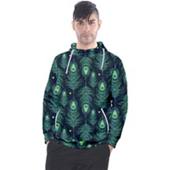 Peacock Pattern Men s Pullover Hoodie