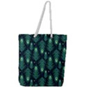 Peacock Pattern Full Print Rope Handle Tote (Large) View1