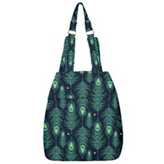 Peacock Pattern Center Zip Backpack