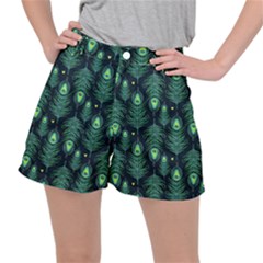 Peacock Pattern Women s Ripstop Shorts