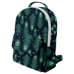 Peacock Pattern Flap Pocket Backpack (Small)