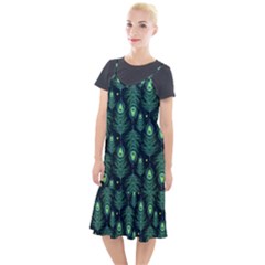 Peacock Pattern Camis Fishtail Dress