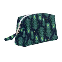 Peacock Pattern Wristlet Pouch Bag (Medium)