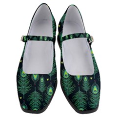 Peacock Pattern Women s Mary Jane Shoes